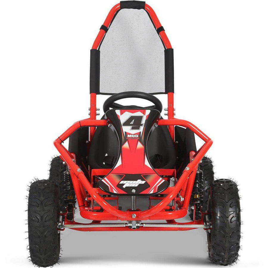 Ships in 2026 - MotoTec Mud Monster Kids Gas Powered 4-stroke 98cc Go Kart - full suspension