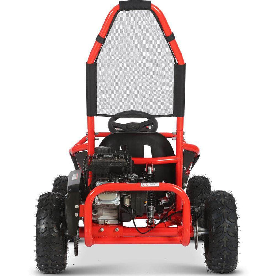 Ships in 2026 - MotoTec Mud Monster Kids Gas Powered 4-stroke 98cc Go Kart - full suspension