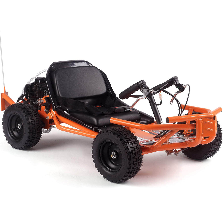 Mototec Go Kart Orange MotoTec Sandman Kids Gas Powered 2-stroke 52cc Go Kart
