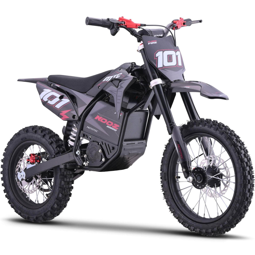 MotoTec Red Mototec Kooz 60V Pro Electric Dirt Bike 2000W Lithium - 100% Financing Available!