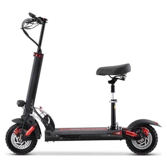 MotoTec Thor 60v 2400w Lithium Electric Scooter Black - dual hub motors, dual suspension, cruise control, 9 adjustable speeds