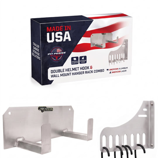 Pit Posse Garment Rack Holder & Double Helmet Hook Kit product image