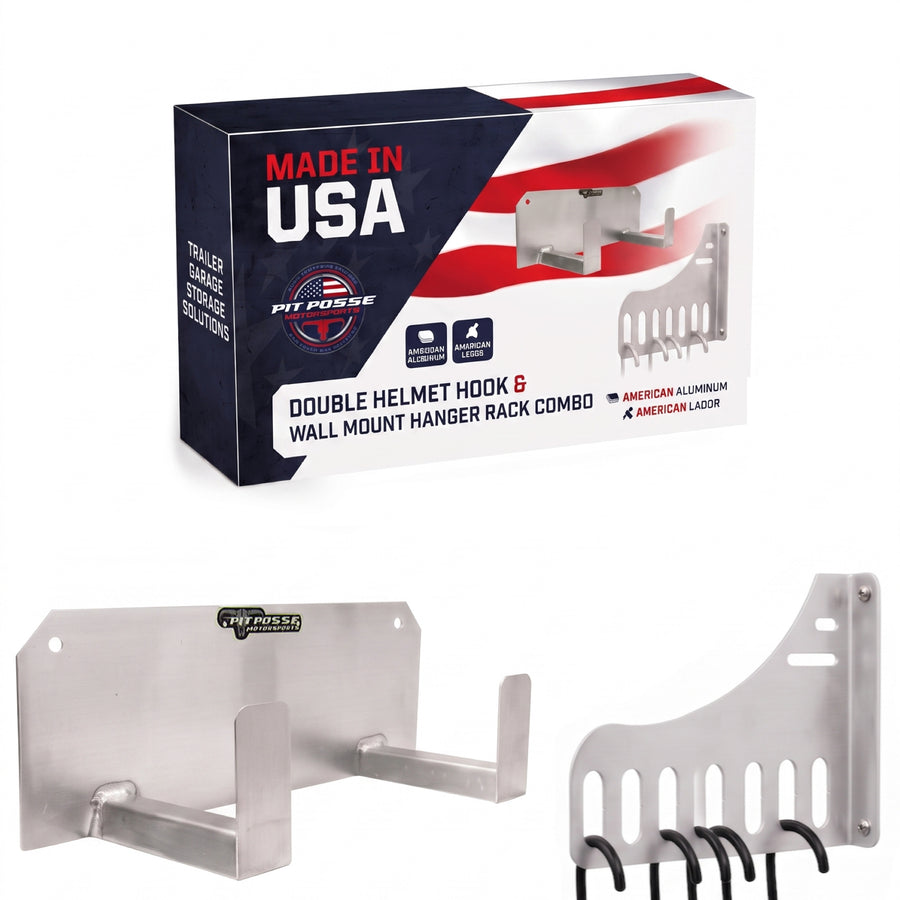 Pit Posse Garment Rack Holder & Double Helmet Hook Kit product image