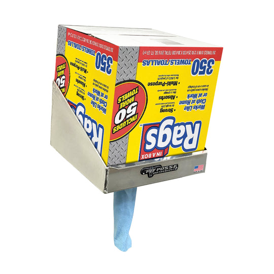 Pit Posse Rag in a Box Dispenser 350 Count Silver Large - Scratch and Dent product image