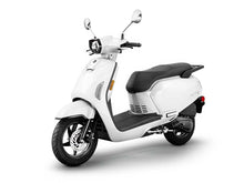 Scootstar Modstar 150 white scooter front view LED headlight and styling