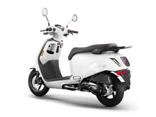 Scootstar Modstar 150 white scooter rear angle showing tail and seat