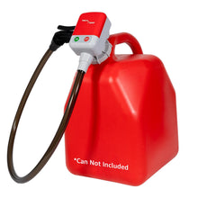 battery powered fuel transfer pump installed on gas can portable gas pump no lifting required tera pump