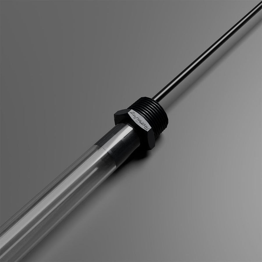 Close-up detail of TUFF JUG high-flow Auto Stop spout with internal venting system for racing fuel containers