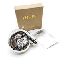 turbo shaped car air freshener with replaceable scent cartridge and packaging