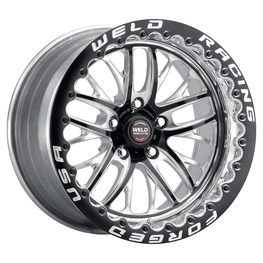 Weld Racing beadlock wheels designed for Mickey Thompson tires 17x10 drag racing wheels