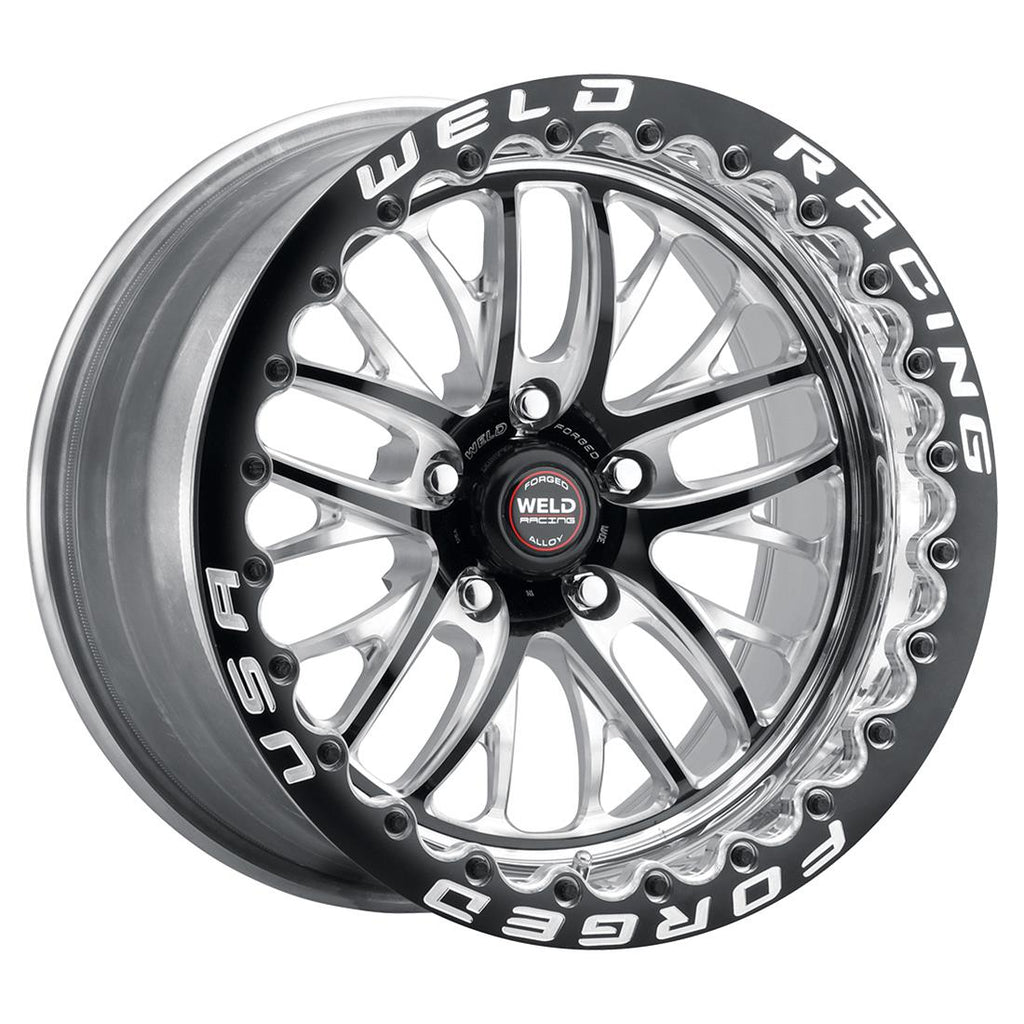 Weld Racing beadlock wheels designed for Mickey Thompson tires 17x10 drag racing wheels
