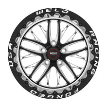 Weld Racing S82 beadlock drag racing wheels 17x10 forged aluminum black with polished lip