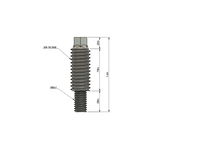 Angle view of XS Power 587 zinc plated M6 to 3/8 inch battery stud adaptors