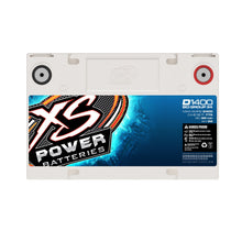 Side label view of XS Power D1400 Group 34 14V AGM performance battery