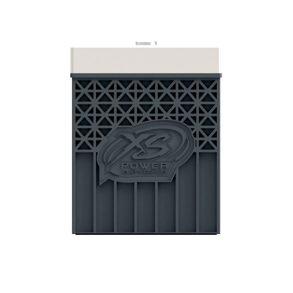 XS Power D16-31 AGM battery terminal and side profile for race car electrical systems