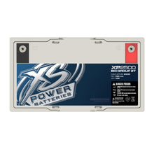Side label view of XS Power XP2500 12V AGM Group 27 reserve battery