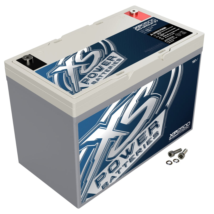 XS Power XP2500 12V AGM secondary reserve battery for audio systems and aftermarket accessories