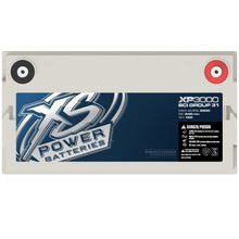 Side label view of XS Power XP3000 12V AGM Group 31 reserve battery