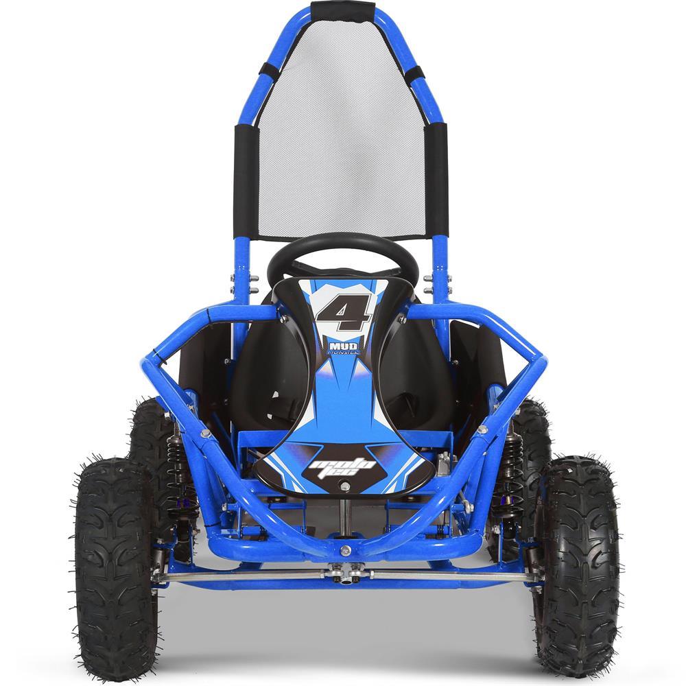 MotoTec Mud Monster 98cc Kids Go Kart Full Suspension Blue - Lee Motorsports