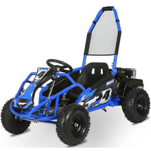 MotoTec Mud Monster 98cc Kids Go Kart Full Suspension Blue - Lee Motorsports