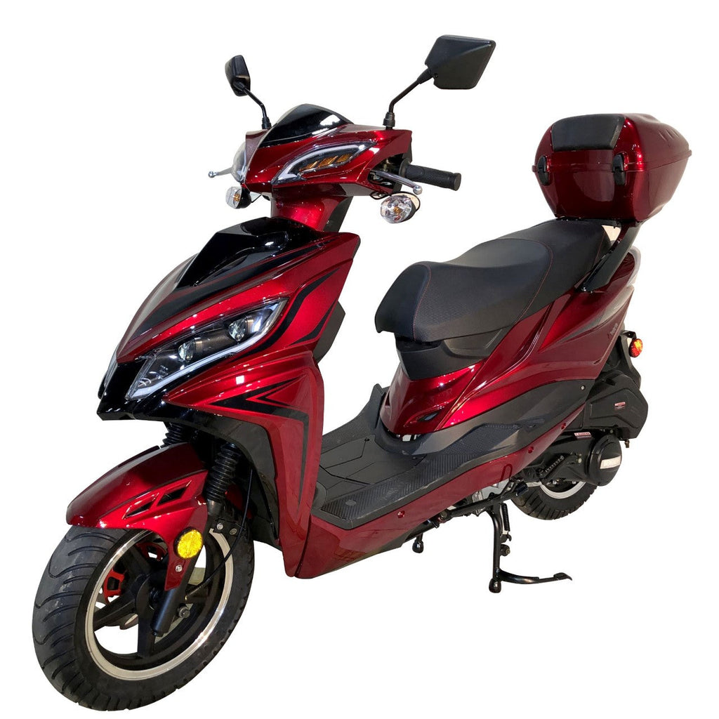 Trailmaster Trophy 50cc, Automatic, Electric Start, Color Matched Locking Trunk (Opitonal) . 12 inch rims - Lee Motorsports